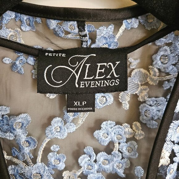 Alex Evenings sheer embroidered jacket NWT XLP - Picture 2 of 6